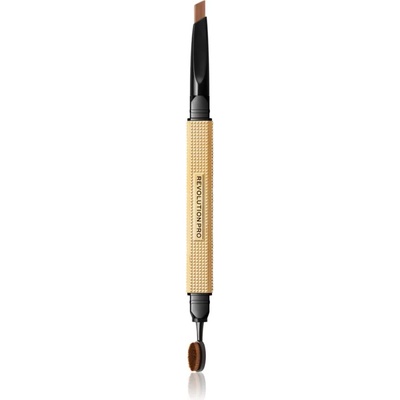 Revolution PRO Rockstar двустранен молив за вежди с четка цвят Soft Brown 0, 25 гр