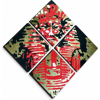 Ručne maľovaný POP Art obraz Tutan Chamon - 60x60 cm