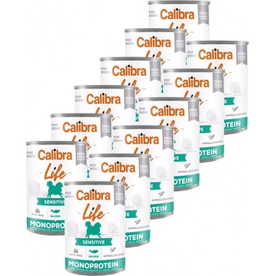 Calibra Dog Life Sensitive Salmon with Rice 12 x 400 g