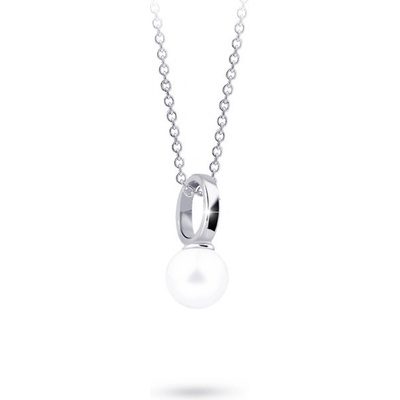 Cutie Jewellery Zlatý prívesok s perlou Z3024B Biela