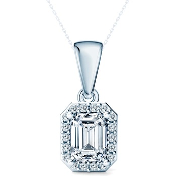 SAVICKI Висулка This is Love: бяло злато, диаманти с шлифовка " смарагд