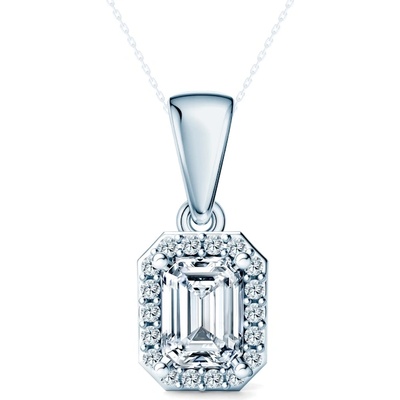 SAVICKI Висулка This is Love: бяло злато, диаманти с шлифовка " смарагд