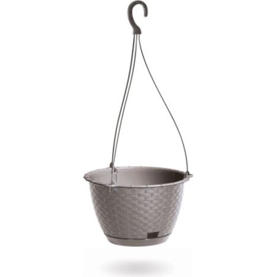 Prosperplast Závesný kvetináč RATOLLA ROUND W 24,3 cm kávový