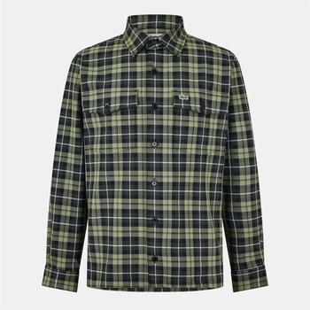 Lacoste Men's Long-Sleeve Oxford Shirt - Khaki/Multico