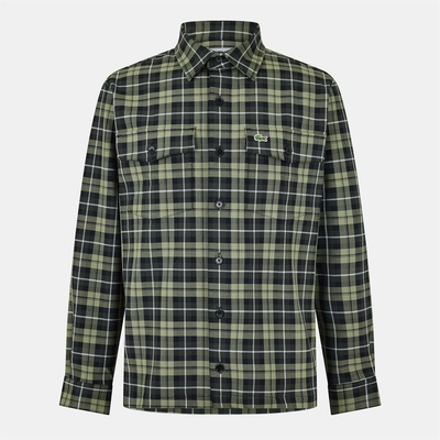 Lacoste Men's Long-Sleeve Oxford Shirt - Khaki/Multico