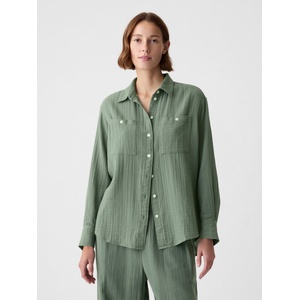 GAP Мушамена риза oversize GAP GAP | Zelen | ЖЕНИ | XS
