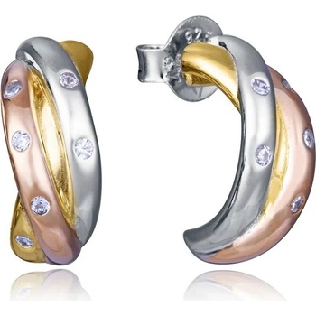 Viceroy Tricolor polkruhové náušnice zo striebra 2310E100-30