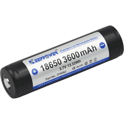 KeepPower 18650 Li-ion 3.7V 3600 mAh s ochranným obvodom