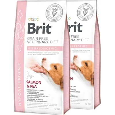 Brit Veterinary Diet Dog Grain Free Hypoallergenic Salmon & Pea 2 x 12 kg
