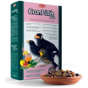 Padovan GranPatee - Fruits - Пълноценна храна за насекомоядни птици с плодове 1кг