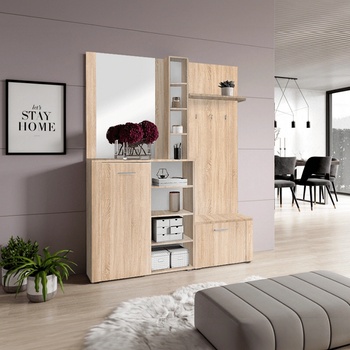 Комплект за антре дъб сонома fandu