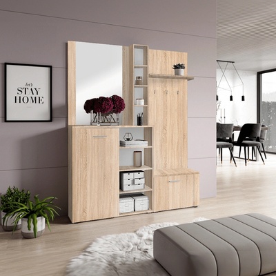 Комплект за антре дъб сонома fandu