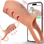 SuperLove Realistic Vibrating Penis Sleeve with App Skin