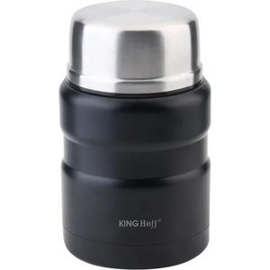 Kinghoff Термос за храна Kinghoff KH 1459, 500 мл, Инокс, Нечуплив, Черен (9999KH1459) - topmall