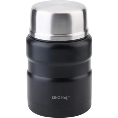 Kinghoff Термос за храна Kinghoff KH 1459, 500 мл, Инокс, Нечуплив, Черен (9999KH1459)