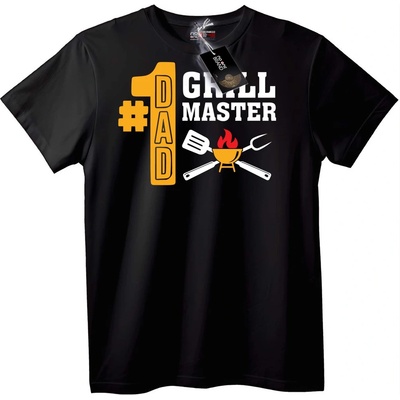 NOONEBRAND Тениска 1 Татко Майстор на Скара - XS, Black