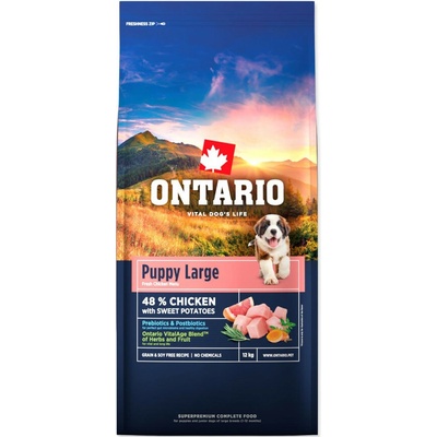 Ontario Puppy Large Chicken & Sweet Potatoes 24 kg