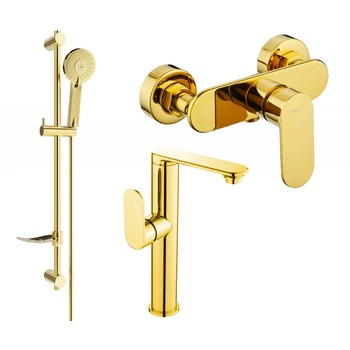 Mexen Milo DF40 комплект за душ, златен - 713154DF40-50 (713154DF40-50)