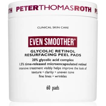 Peter Thomas Roth EVEN SMOOTHER Glycolic Retinol Resurfacing Peel Pads ексфолиращи тампони за лице за нощ 1 капс