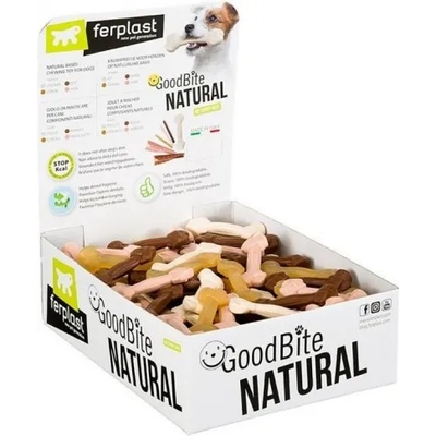 Ferplast Regile Good Bite XS - Кутия с разнообразни кокали за гризане за кучета от малки породи, 160 броя