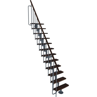 Minka STAIRS Přímé modulové schodiště Joker ořech/šedá, 304,2 cm