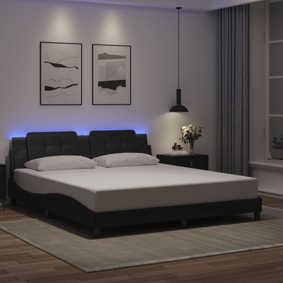 vidaXL 11461.3214124 Rám postele s LED bez matrace Zadar černý