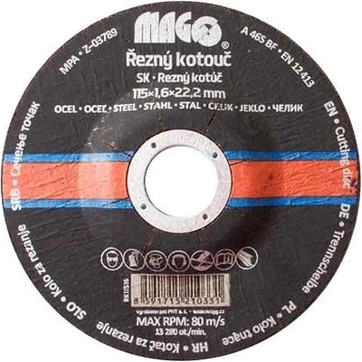 Magg Řezný kotouč 115 x 1,6 x 22,2 mm RK11516