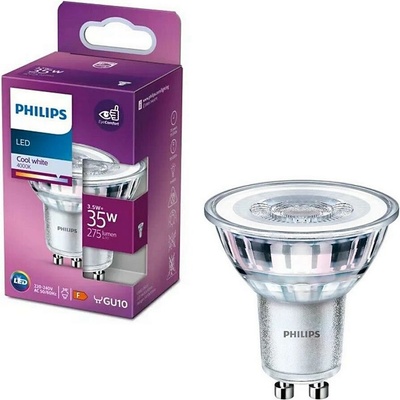 Philips 8718699774172 LED žiarovka 1x3,5W GU10 275lm 4000K studená biela, bodová, Eyecomfort