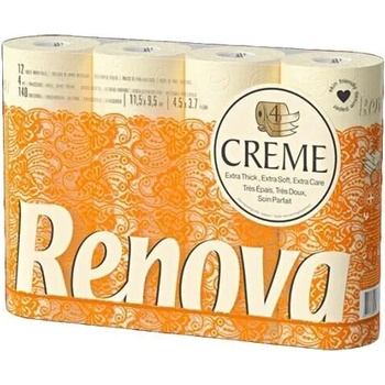 Image 1 of Renova луксозна 4 пластова тоалетна хартия крем 12 ролки
