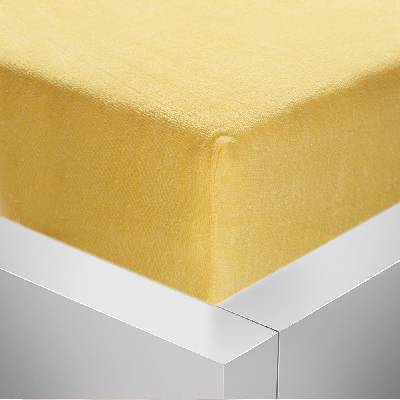 Top prostěradla.cz Froté prostěradlo Premium Žluté 180x200