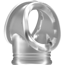 Sono No.48 Cockring With Ball Strap Translucent - Flexibilní erekční kroužek