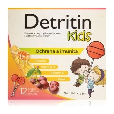 Detritin Kids lízátka na imunitu 12 ks