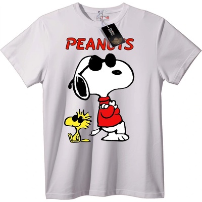 NOONEBRAND Тениска Peanuts Snoopy и Woodstock - S, White