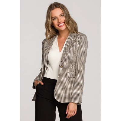 Stylove dámské sako S309 BROWN – Zboží Dáma