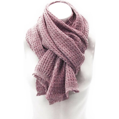 Dolce moda dámská pletená šála s lesklou nitkou Weber růžová
