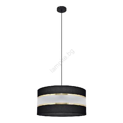 Висящ полилей HELEN 1xE27/15W/230V Ø 40 см черен/златист (HE1218)
