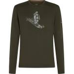Icebreaker Мъжко мериносово термобельо Icebreaker Merino 200 Oasis L/S Crewe Skiing Yeti Merino base layer - Dark Loden (015-2402-0112)