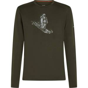Icebreaker Мъжко мериносово термобельо Icebreaker Merino 200 Oasis L/S Crewe Skiing Yeti Merino base layer - Dark Loden (015-2402-0112)