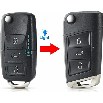 Volkswagen vystřelovacího klíče 3 tlačítka