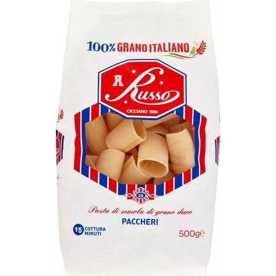 Russo cestoviny č.26 Paccheri 100% Talianska Pšenica 0,5 kg