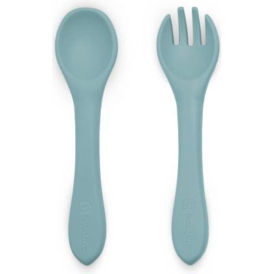 PETITE&MARS Príbor silikónový Take&Match Frosted Sky 6m+