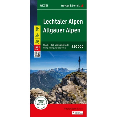 Freytag&Berndt WK 351 Lechtaler Alpen, Allgauer Alpen 1: 50 000
