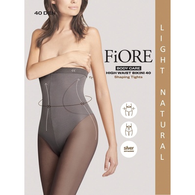 Fiore High Waist Bikini 40 DEN M5219 light natural