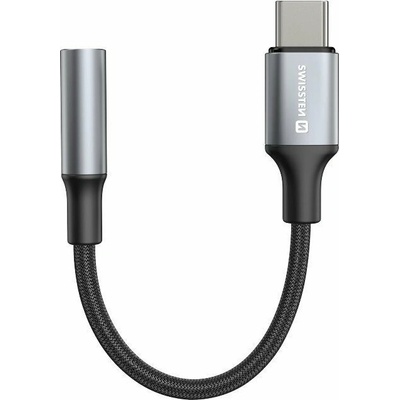 Swissten adaptér USB-C/AUX 0,15 M ČERNÝ