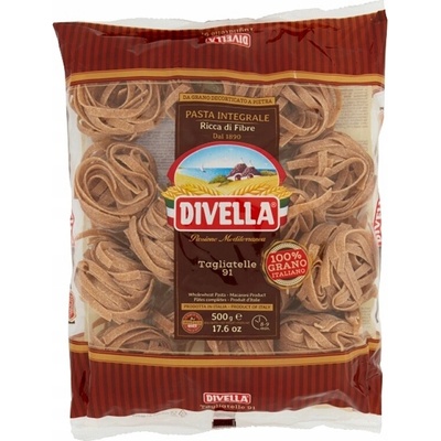 Celozrnné Těstoviny Tagliatelle Divella 500 g