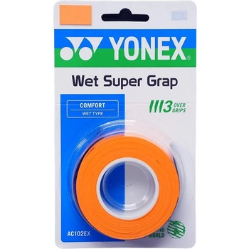 YONEX Грипове Yonex WET SUPER GRAP Orange - 3 броя (AC102-3 OR)