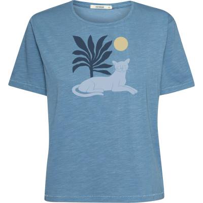 GreenBomb Дамска тениска GreenBomb Women's Panther Leaves Nova T-Shirt - Glacier Blue (916-7006-0112)