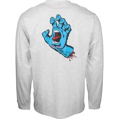 Santa Cruz Screaming Hand Chest L/S Tee Athletic Heather