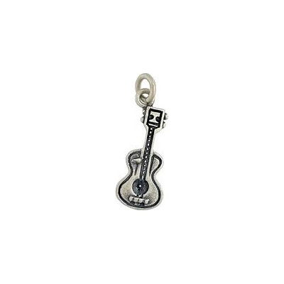 Infinitysilver Stříbrný přívěsek kytara antik oxi SP230523
