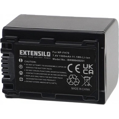 Батерия NP-FH70 за Sony DCR-DVD908E / DCR-HC47 / HDR-CX11E, 1500 mAh (888400251)